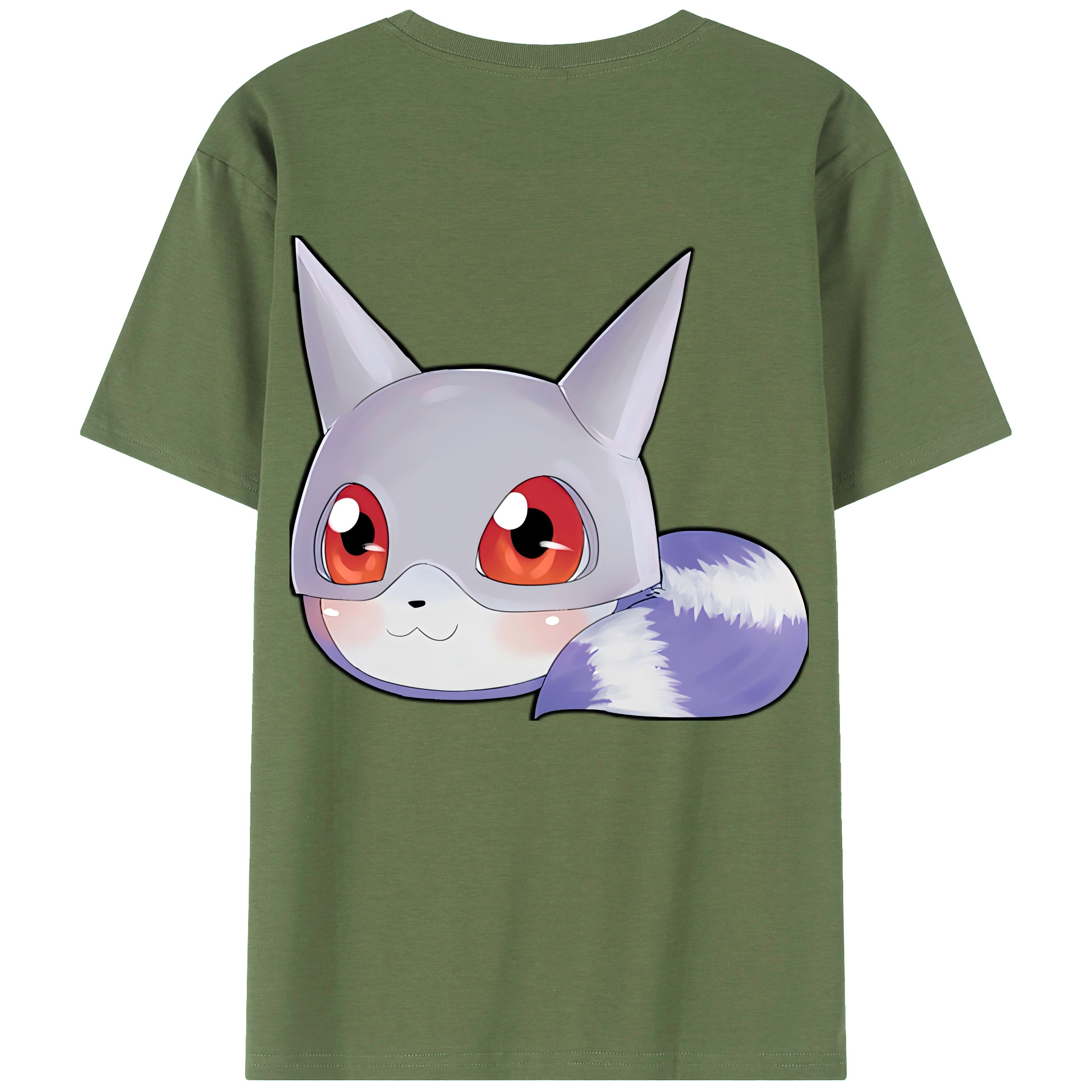 （画像用） Digimon デジタルモンスター/デジモン 綿100％ メンズ半袖Tシャツ（バックプリント） 通気性